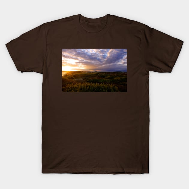 Hengistbury Head Rolling Hills Photo T-Shirt by ShutterStudios